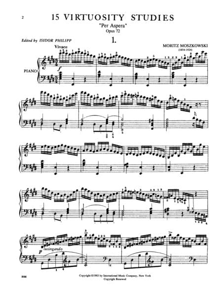 Virtuosity Studies Ad aspera, Opus 72 莫什科夫斯基 練習曲 鋼琴獨奏 國際版 | 小雅音樂 Hsiaoya Music