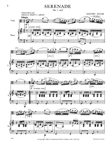 Three Serenades, Opus 3 小夜曲作品 中提琴 (含鋼琴伴奏) 國際版 | 小雅音樂 Hsiaoya Music