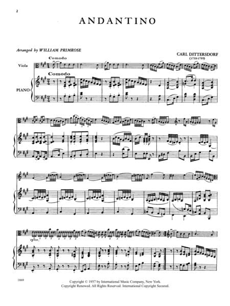 Andantino 中提琴 (含鋼琴伴奏) 國際版 | 小雅音樂 Hsiaoya Music