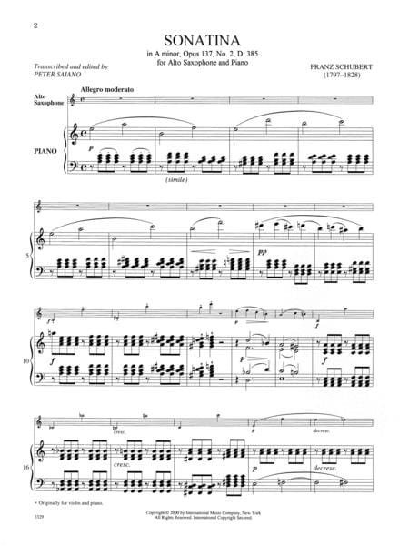 Sonatina in A minor, D. 385 舒伯特 小奏鳴曲 小調 | 小雅音樂 Hsiaoya Music