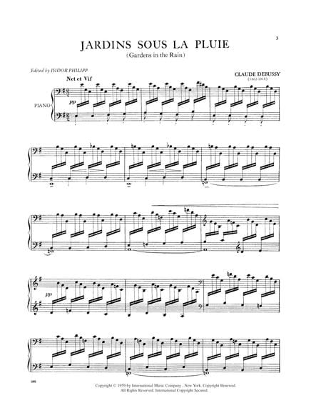 Jardins sous la Pluie (from Estampes) 德布西 雨中庭園 版畫 鋼琴獨奏 國際版 | 小雅音樂 Hsiaoya Music