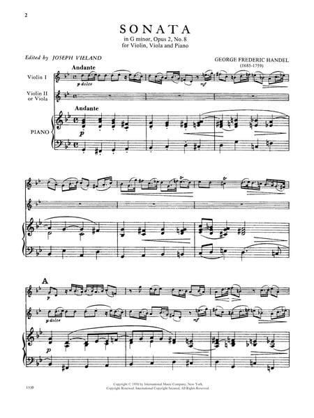 Sonata in G minor, Opus 2, No. 8 韓德爾 奏鳴曲 小調作品 | 小雅音樂 Hsiaoya Music