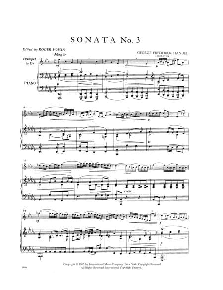 Sonata No.3 韓德爾 奏鳴曲 小號 (含鋼琴伴奏) 國際版 | 小雅音樂 Hsiaoya Music