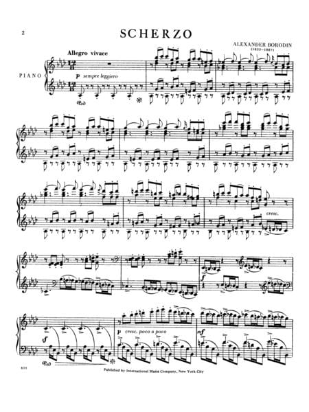 Scherzo in A-flat Major 玻羅定 詼諧曲 大調 鋼琴獨奏 國際版 | 小雅音樂 Hsiaoya Music