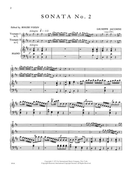 Sonata No. 2 in D Major 奏鳴曲 大調 小號 (含鋼琴伴奏) 國際版 | 小雅音樂 Hsiaoya Music