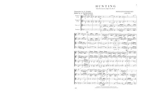 Hunting (from The Seasons, Opus 37b) for Horn, 2 Trumpets & Trombone 柴科夫斯基．彼得 四季作品 法國號小號長號 | 小雅音樂 Hsiaoya Music