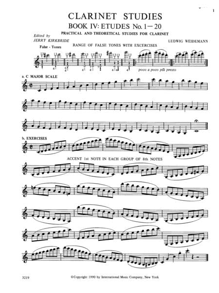 Clarinet Studies, Book IV, Etudes No. 1-20 練習曲 豎笛獨奏 國際版 | 小雅音樂 Hsiaoya Music