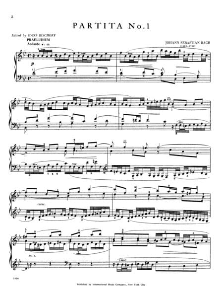 Partita No. 1 in B-flat Major, S. 825 巴赫約翰瑟巴斯提安 古組曲 大調 鋼琴獨奏 國際版 | 小雅音樂 Hsiaoya Music