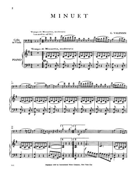 Minuet in G 小步舞曲 中提琴 (含鋼琴伴奏) 國際版 | 小雅音樂 Hsiaoya Music