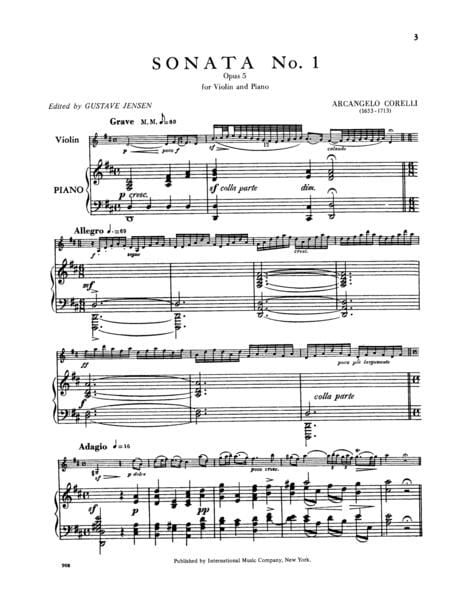 Twelve Sonatas, Opus 5: Volume I 柯雷里阿爾坎傑羅 奏鳴曲作品 小提琴 (含鋼琴伴奏) 國際版 | 小雅音樂 Hsiaoya Music