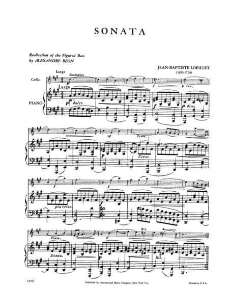 Sonata in F-sharp minor 奏鳴曲 小調 大提琴 (含鋼琴伴奏) 國際版 | 小雅音樂 Hsiaoya Music