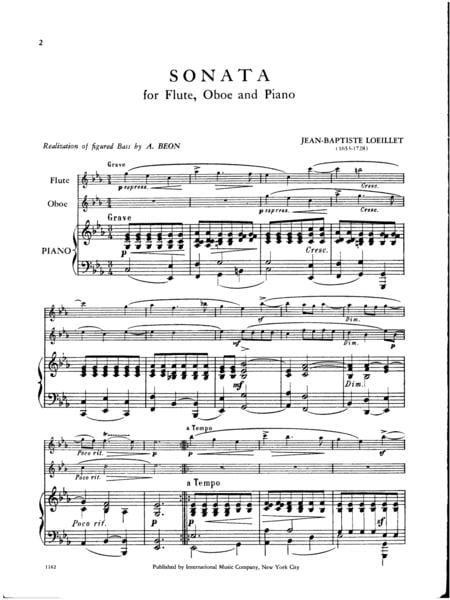 Sonata in C minor for Flute, Oboe & Piano 奏鳴曲 小調長笛鋼琴 | 小雅音樂 Hsiaoya Music