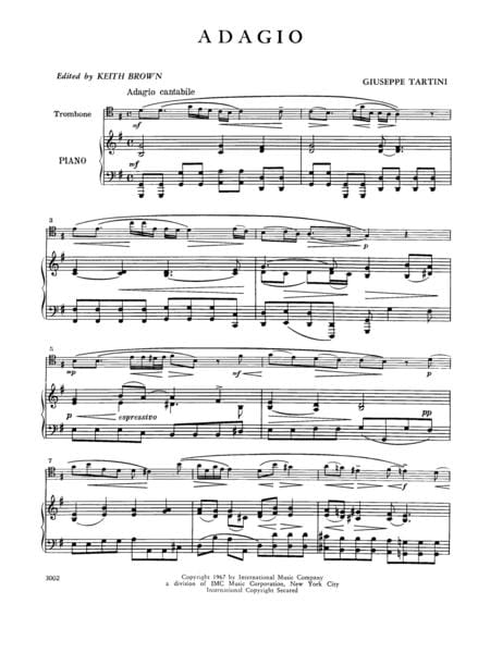 Adagio 塔悌尼 慢板 長號 (含鋼琴伴奏) 國際版 | 小雅音樂 Hsiaoya Music