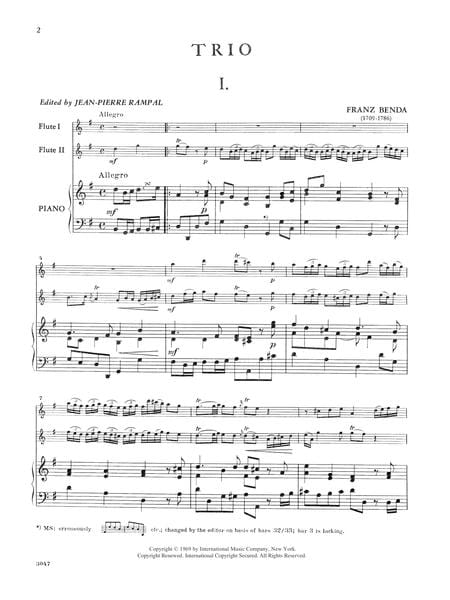 Trio in G Major 三重奏 大調 長笛 (2把以上含鋼琴伴奏) 國際版 | 小雅音樂 Hsiaoya Music