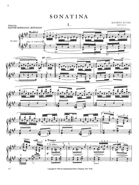 Sonatina (1903 - 1905) 拉威爾摩利斯 小奏鳴曲 鋼琴獨奏 國際版 | 小雅音樂 Hsiaoya Music