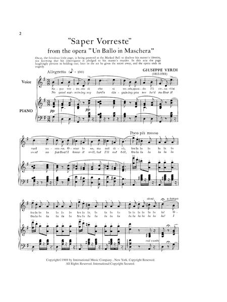 Saper vorreste, from Un Ballo in Maschera (I. & E.) (S.) 威爾第．朱塞佩 假面舞會 | 小雅音樂 Hsiaoya Music