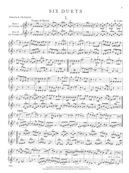 Six Duets for Two Horns or Two Trumpets 二重奏 法國號 小號 法國號獨奏 國際版 | 小雅音樂 Hsiaoya Music