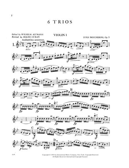 Six Trios, Opus 9 玻凱利尼 三重奏作品 | 小雅音樂 Hsiaoya Music