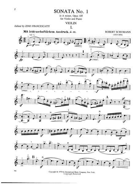 Two Sonatas, Opus 105 & 121 舒曼羅伯特 奏鳴曲作品 小提琴 (含鋼琴伴奏) 國際版 | 小雅音樂 Hsiaoya Music