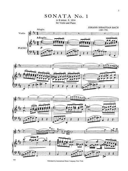 Six Sonatas: Volume I, S. 1014-1016 巴赫約翰瑟巴斯提安 奏鳴曲 小提琴 (含鋼琴伴奏) 國際版 | 小雅音樂 Hsiaoya Music