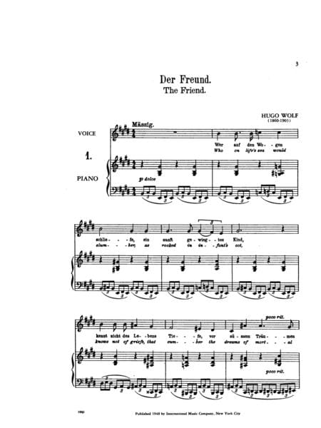 20 Songs on Poems by Eichendorff (G. & E.) Original keys - Volume I 歌曲 | 小雅音樂 Hsiaoya Music