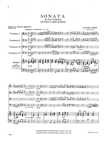 Sonata for Four Trombones with Piano or Organ ad lib. 奏鳴曲 長號鋼琴管風琴 | 小雅音樂 Hsiaoya Music