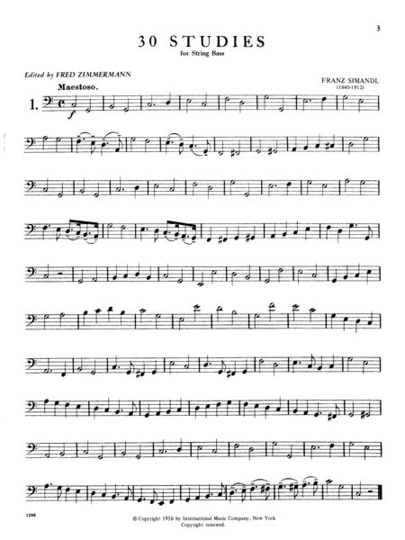 30 Studies for the Development of Tone 練習曲 低音大提琴獨奏 國際版 | 小雅音樂 Hsiaoya Music
