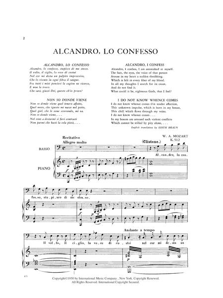 Alcandro, lo confesso (I. & E.), K. 512 - Un bacio di mano, K. 541 (see Seven Concert Arias) 莫札特 音樂會詠唱調 | 小雅音樂 Hsiaoya Music