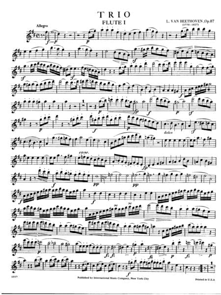 Trio, Opus 87 for 2 Flutes & Viola 貝多芬 三重奏作品 長笛中提琴 | 小雅音樂 Hsiaoya Music
