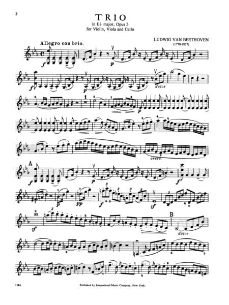 Trio in E-flat Major, Opus 3 貝多芬 三重奏 大調作品 | 小雅音樂 Hsiaoya Music