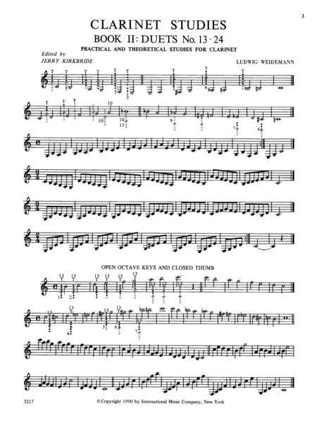 Clarinet Studies (Practical and Theoretical Studies) Volume II, Duets 13-24 練習曲 豎笛 (2把以上) 國際版 | 小雅音樂 Hsiaoya Music