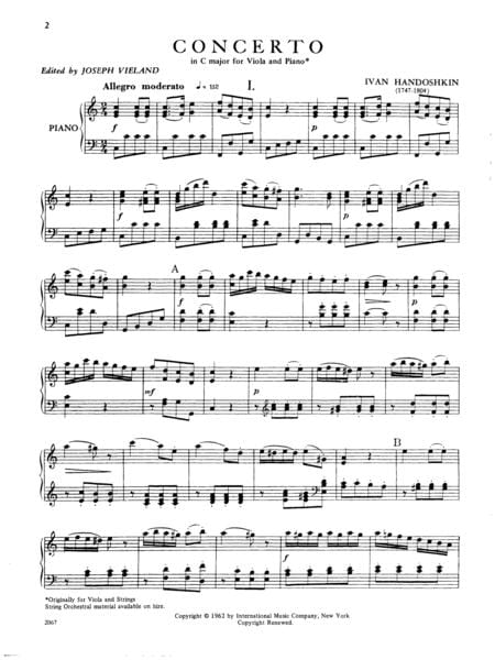 Concerto 協奏曲 中提琴 (含鋼琴伴奏) 國際版 | 小雅音樂 Hsiaoya Music