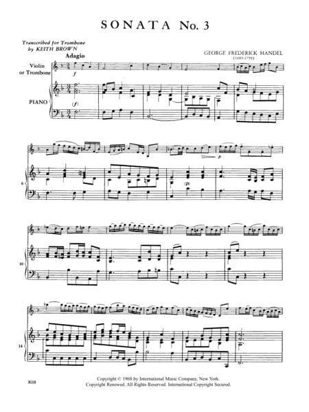Sonata No. 3 in F Major 韓德爾 奏鳴曲 大調 長號 (含鋼琴伴奏) 國際版 | 小雅音樂 Hsiaoya Music