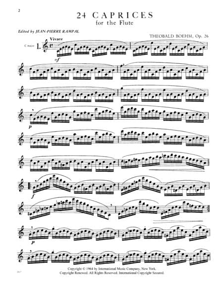 24 Etudes-Caprices, Opus 26 練習曲隨想曲作品 長笛獨奏 國際版 | 小雅音樂 Hsiaoya Music