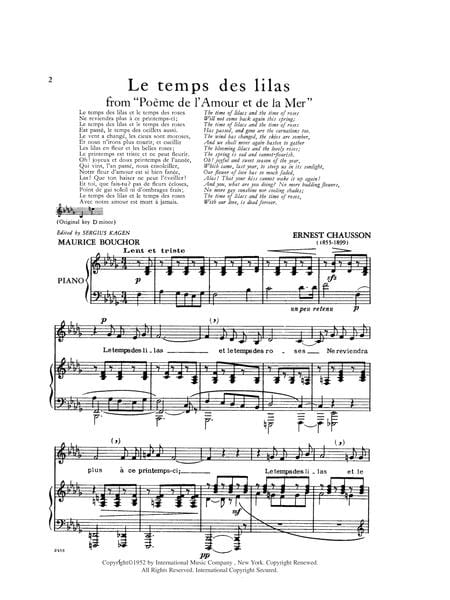 Le Temps des Lilas (F. & E.): Low 蕭頌 | 小雅音樂 Hsiaoya Music