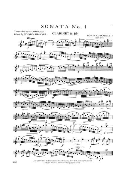 Four Sonatas 斯卡拉第多梅尼科 奏鳴曲 豎笛 (含鋼琴伴奏) 國際版 | 小雅音樂 Hsiaoya Music
