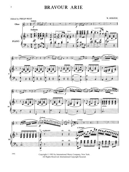 Bravour Arie 雙簧管 (含鋼琴伴奏) 國際版 | 小雅音樂 Hsiaoya Music