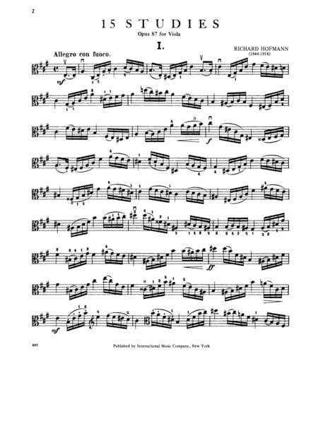 15 Studies, Opus 87 練習曲 中提琴獨奏 國際版 | 小雅音樂 Hsiaoya Music