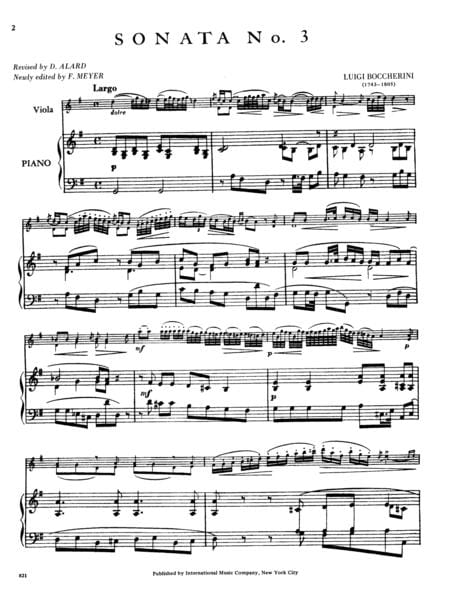 Sonata No. 3 in G Major 玻凱利尼 奏鳴曲 大調 中提琴 (含鋼琴伴奏) 國際版 | 小雅音樂 Hsiaoya Music
