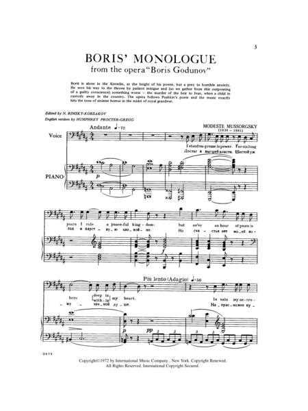 Boris' Monologue from Boris Godunov (R. & E.) (B.) | 小雅音樂 Hsiaoya Music