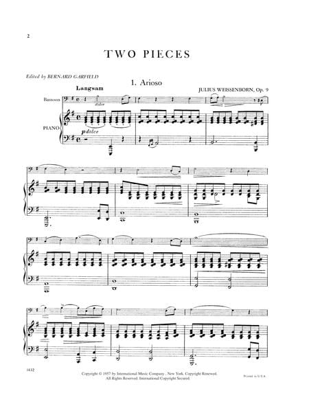 Two Pieces, Opus 9 小品作品 | 小雅音樂 Hsiaoya Music