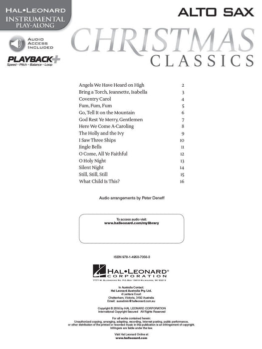 Christmas Classics for Alto Sax 中音薩氏管 | 小雅音樂 Hsiaoya Music