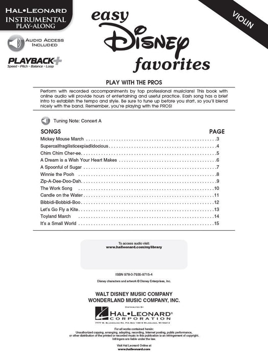 Easy Disney Favorites Violin Play-Along Pack 小提琴 | 小雅音樂 Hsiaoya Music